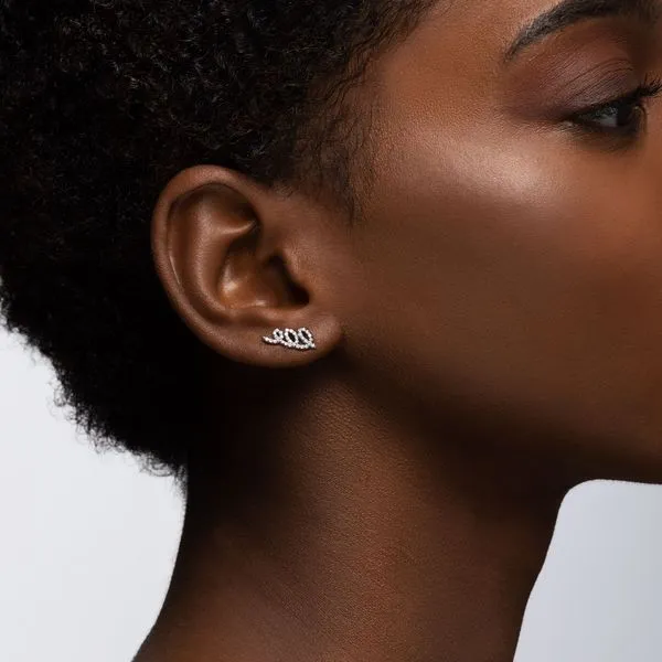 BIRKS Essential Diamond Swirl Earrings Image 2 Victoria Jewellers REGINA, SK