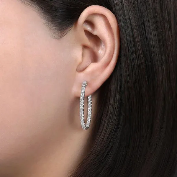 Diamond Hoop Earrings Image 2 Victoria Jewellers REGINA, SK