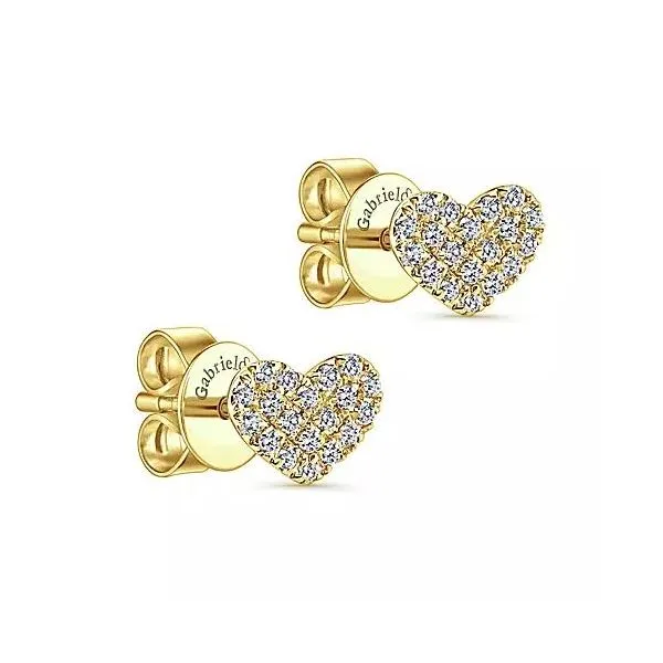 Diamond Heart Earrings Image 2 Victoria Jewellers REGINA, SK