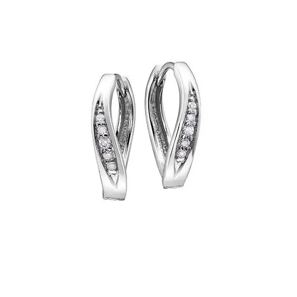 Diamond Twist Hoop Earrings Victoria Jewellers REGINA, SK