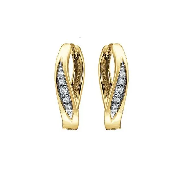 Diamond Twist Hoop Earrings Victoria Jewellers REGINA, SK