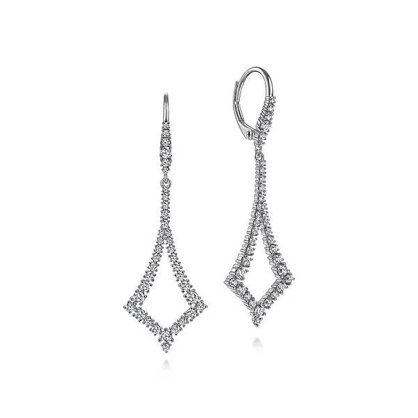 Gabriel & Co Kite Dangle Drop Diamond Earring Victoria Jewellers REGINA, SK