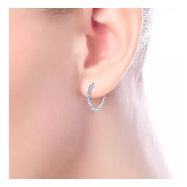 Gabriel & Co Diamond Hoop Earrings Image 2 Victoria Jewellers REGINA, SK