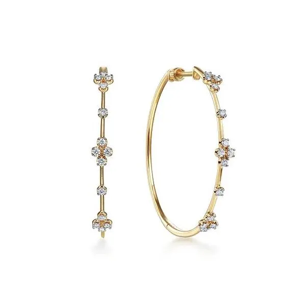 Gabriel & Co Diamond Hoop Earrings Victoria Jewellers REGINA, SK