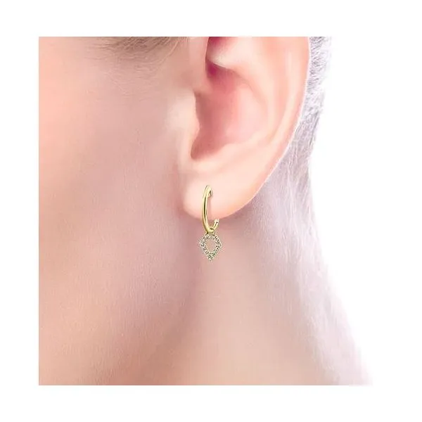Gabriel & Co Diamond Drop Earring Image 2 Victoria Jewellers REGINA, SK