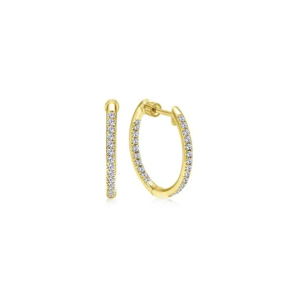 Gabriel & Co Inside Out Diamond Hoop Earrings Victoria Jewellers REGINA, SK