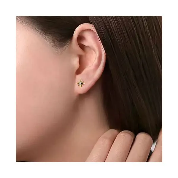 Gabriel & Co Diamond Star Stud Earrings Image 2 Victoria Jewellers REGINA, SK