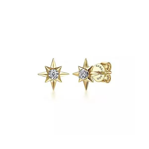 Gabriel & Co Diamond Star Stud Earrings Victoria Jewellers REGINA, SK