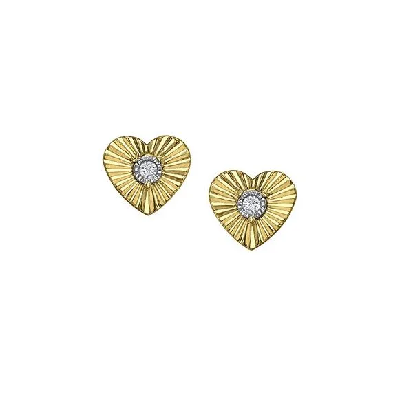 Heart Diamond Stud Earrings Victoria Jewellers REGINA, SK