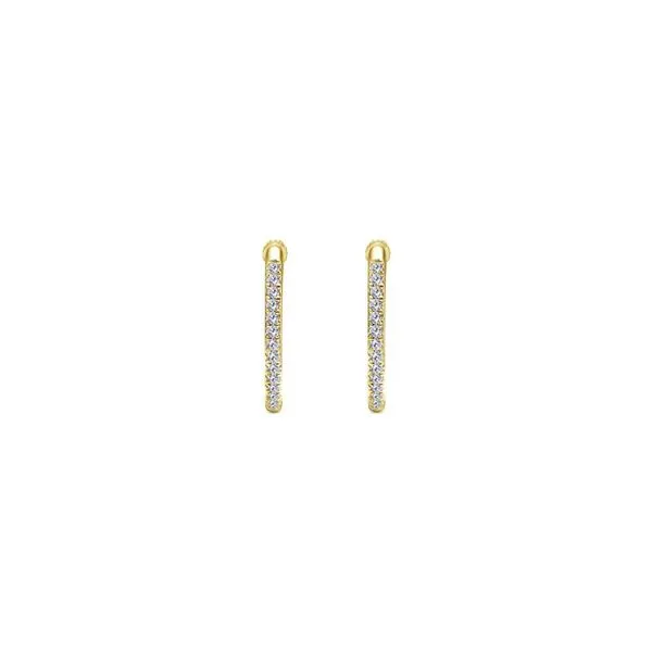 Gabriel & Co Inside Out Diamond Hoop Earrings Image 3 Victoria Jewellers REGINA, SK