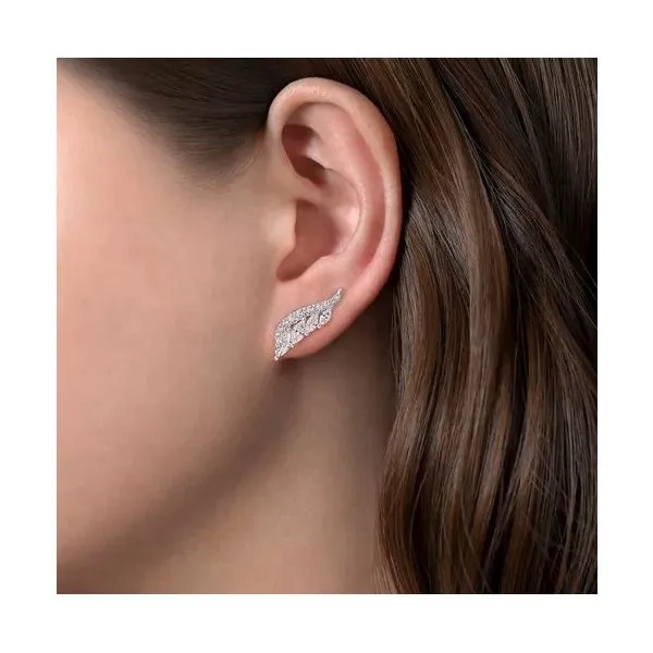 Gabriel & Co Climber Diamond Earrings Image 2 Victoria Jewellers REGINA, SK