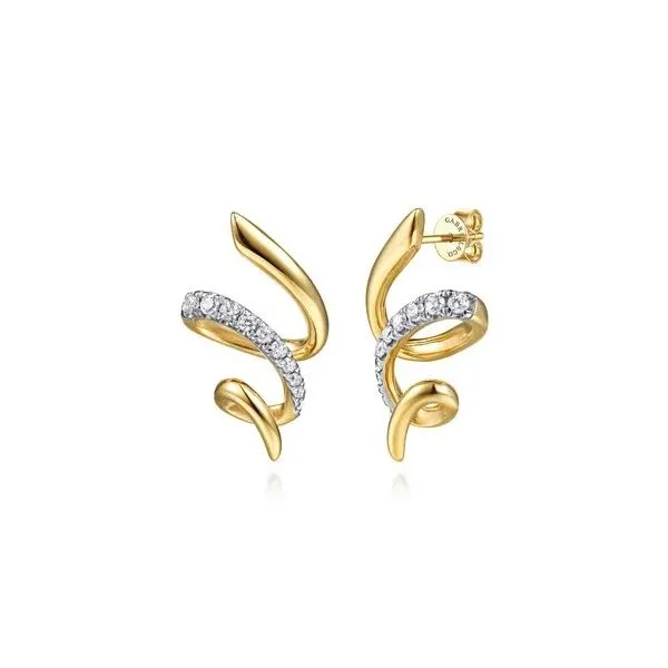 Gabriel & Co Swirl Stud Earrings Victoria Jewellers REGINA, SK
