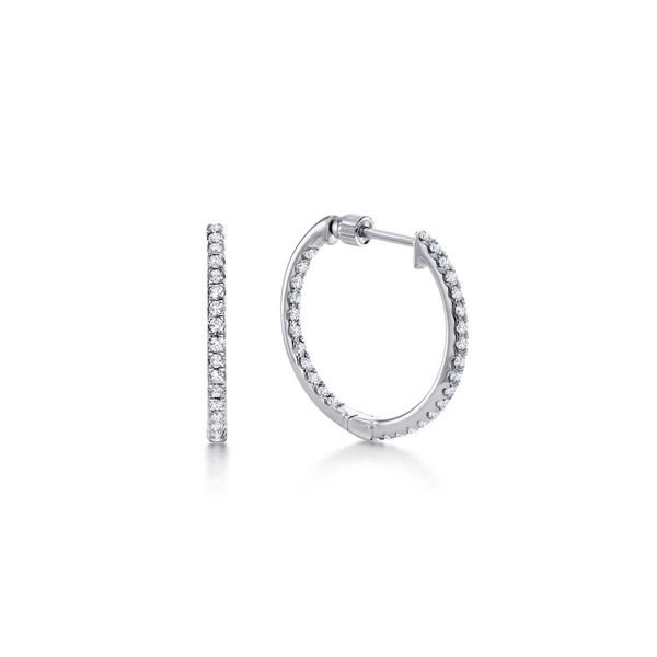 Gabriel & Co Inside Out Diamond Hoop Earrings Victoria Jewellers REGINA, SK