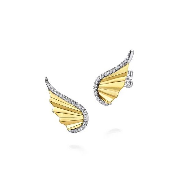Gabriel & Co Angel Wing Climber Earrings Victoria Jewellers REGINA, SK