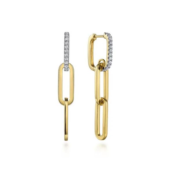 Gabriel & Co Drop Diamond Earrings Victoria Jewellers REGINA, SK