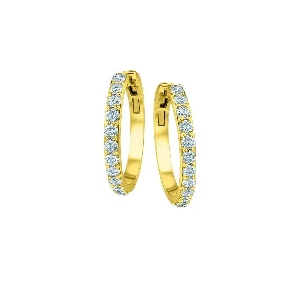 Lab Grown Diamond Hoop Earrings 1.00ctw Image 2 Victoria Jewellers REGINA, SK