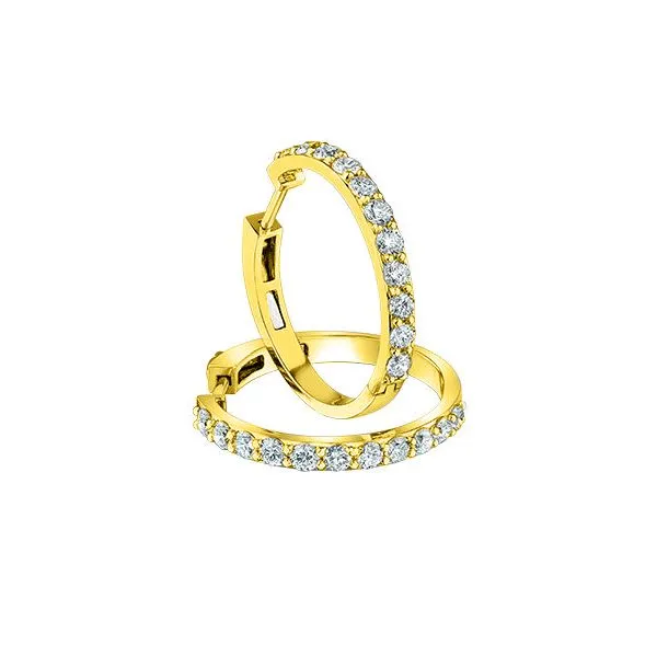 Lab Grown Diamond Hoop Earrings 2.00ctw Victoria Jewellers REGINA, SK