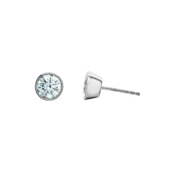 Bezel set Lab Grown Diamond Earrings Victoria Jewellers REGINA, SK