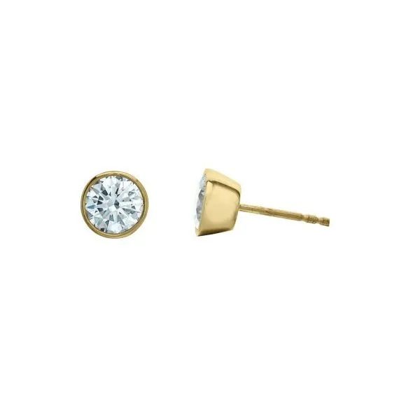 Lab Grown Diamond Bezel Stud Earrings Victoria Jewellers REGINA, SK