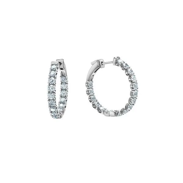5.00ctw Lab Grown Diamond Hoop Earrings Victoria Jewellers REGINA, SK