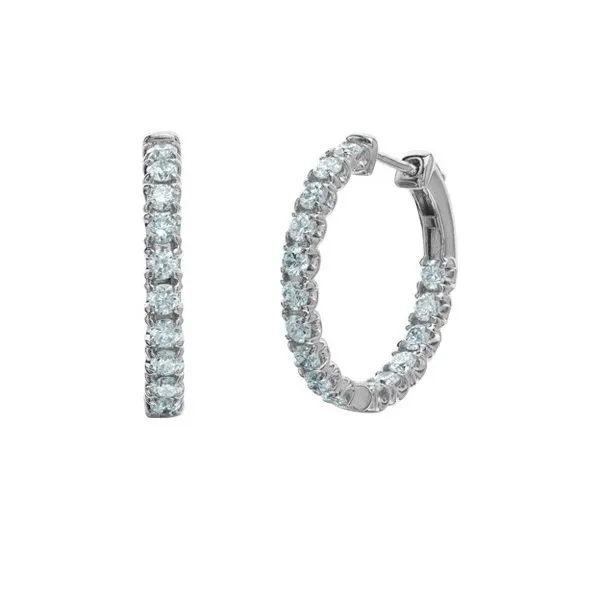 3.00ctw Lab Grown Diamond Inside Out Hoop Earrings Victoria Jewellers REGINA, SK