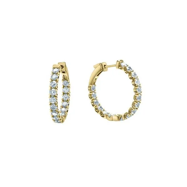 3.0ctw Lab Grown Diamond Hoop Earrings Victoria Jewellers REGINA, SK