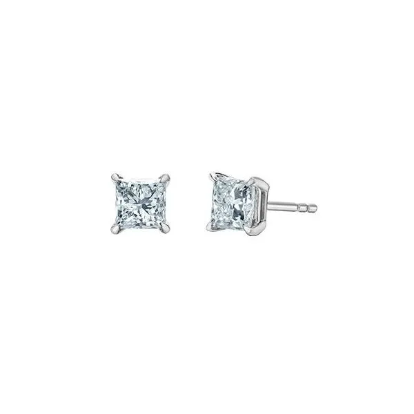 1.40ct Lab Grown Princess Cut Diamond Earrings Victoria Jewellers REGINA, SK
