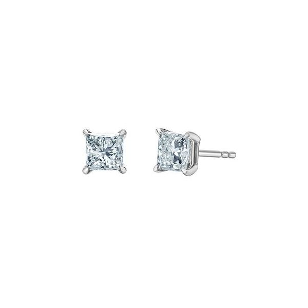 1.40ct Princess Cut Lab Grown Diamond Earrings Victoria Jewellers REGINA, SK