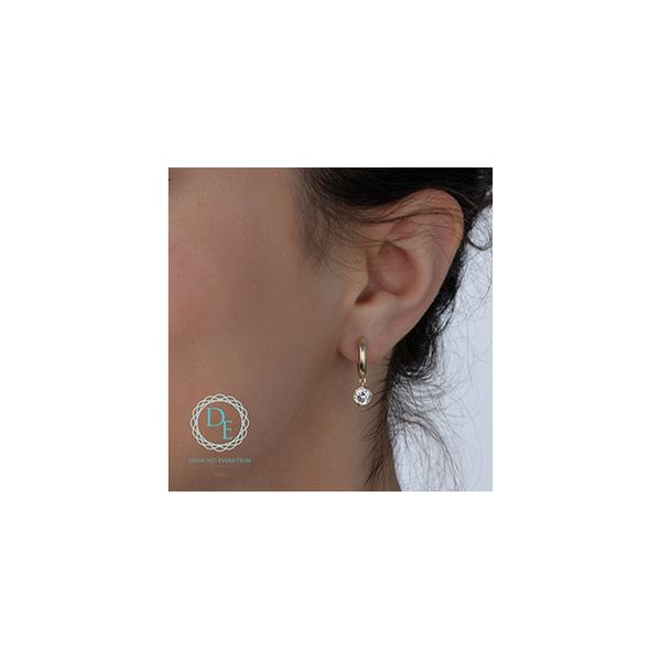 LAB GROWN DROP HOOPS Image 2 Victoria Jewellers REGINA, SK