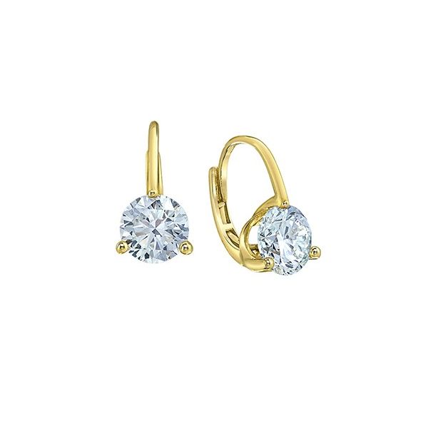 4.12ct (tw) Euroback Solitaire Lab Grown Diamond Earrings Victoria Jewellers REGINA, SK