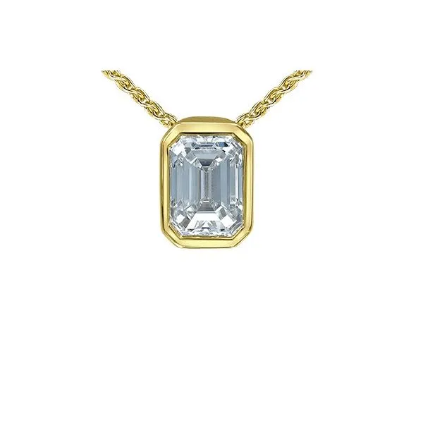 0.70ct Emerald Cut Lab Grown Diamond Pendant Victoria Jewellers REGINA, SK