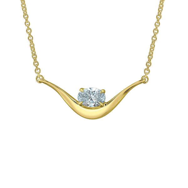 0.50ct Oval Brilliant Cut Lab Grown Diamond Pendant Victoria Jewellers REGINA, SK