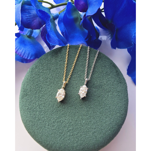 0.50ct Marquise Cut Lab Grown Diamond Pendant Image 2 Victoria Jewellers REGINA, SK