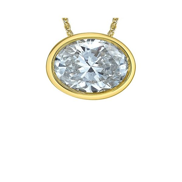 1.55ct Oval Brilliant Cut Lab Grown Diamond Slider Pendant Victoria Jewellers REGINA, SK