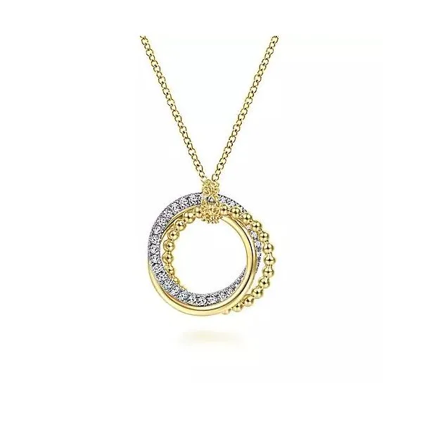 Gabriel & Co Interlocking Circle Diamond Pendant Victoria Jewellers REGINA, SK