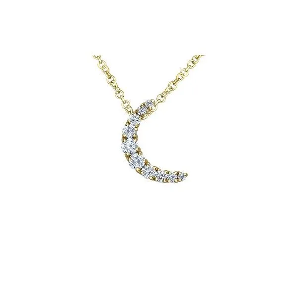 Maple Leaf Canadian Diamond Crecent Moon Pendant Victoria Jewellers REGINA, SK