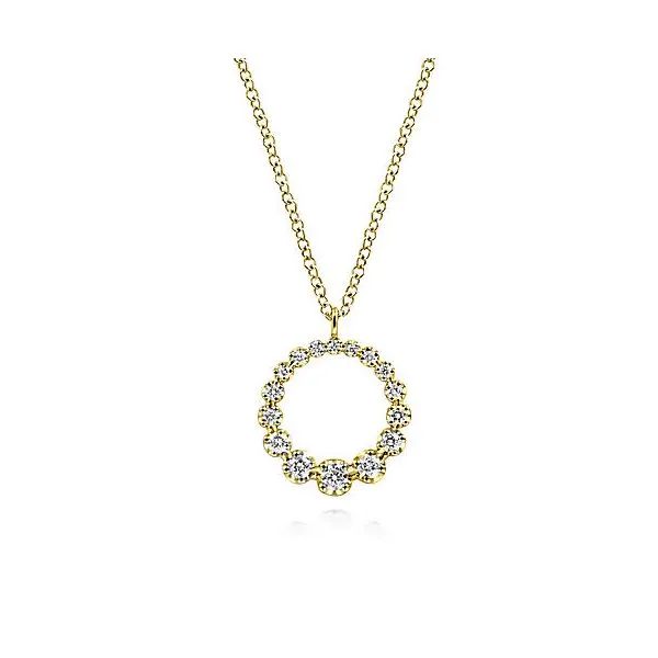 Gabriel & Co Diamond Circle Pendant Victoria Jewellers REGINA, SK