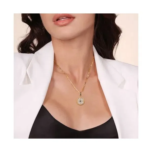 Gabriel & Co Diamond Compass Pendant Image 3 Victoria Jewellers REGINA, SK