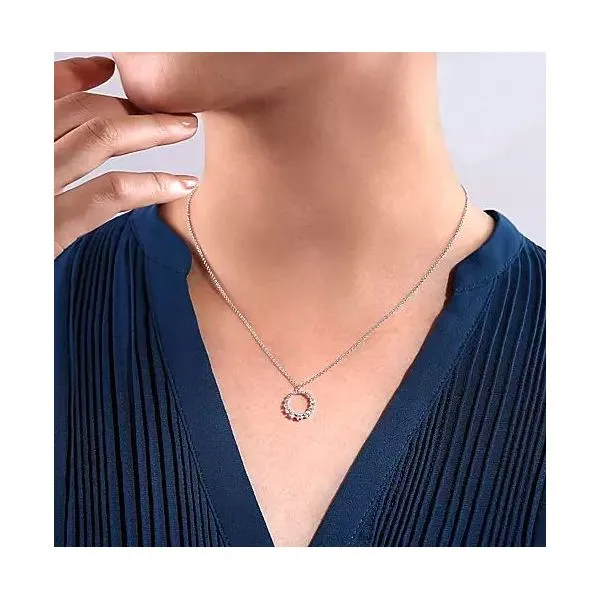Gabriel & Co Diamond Circle Pendant Image 2 Victoria Jewellers REGINA, SK