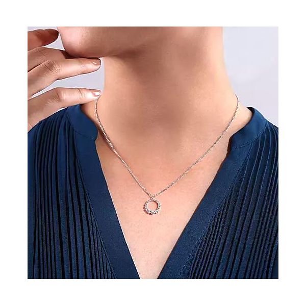 Gabriel & Co Diamond Circle Pendant Image 2 Victoria Jewellers REGINA, SK
