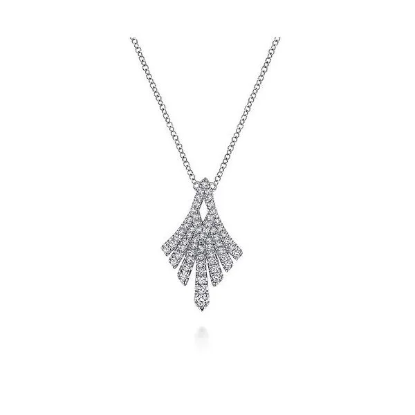 Gabriel & Co Diamond Fan Necklace Image 2 Victoria Jewellers REGINA, SK