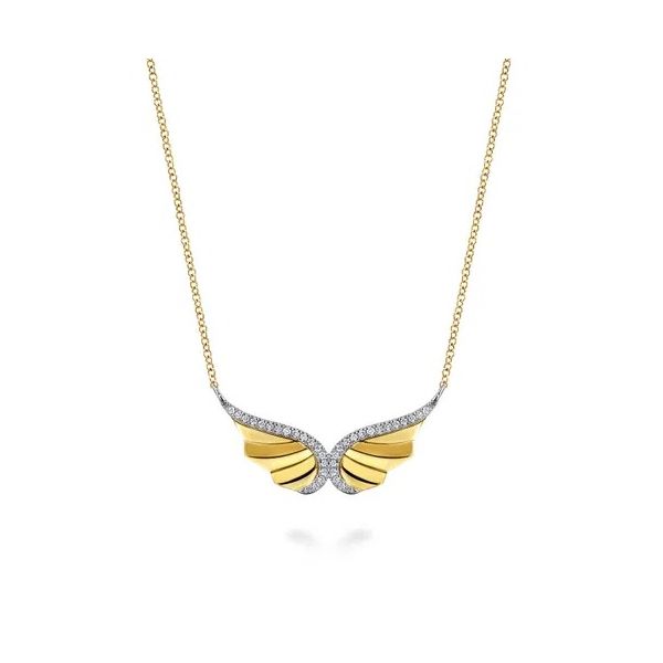 Gabriel & Co Angel Wing Necklace Victoria Jewellers REGINA, SK