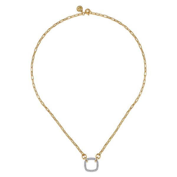 Diamond Paperclip Necklace Image 3 Victoria Jewellers REGINA, SK