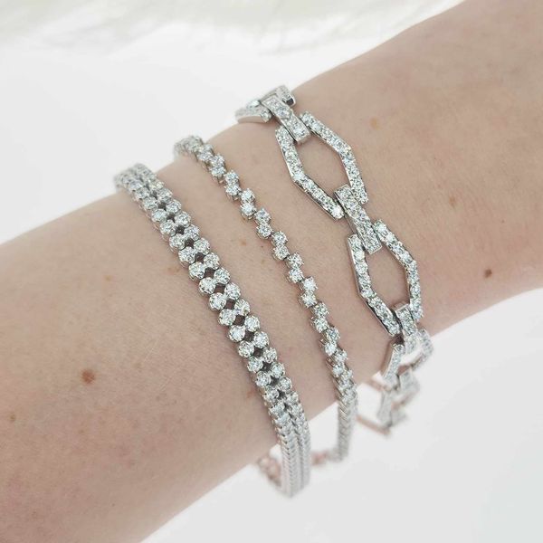 Maple Leaf Canadian Diamond Tennis Bracelet Image 4 Victoria Jewellers REGINA, SK