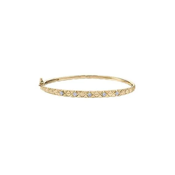 Maple Leaf Canadian Diamond Bangle Bracelet Victoria Jewellers REGINA, SK