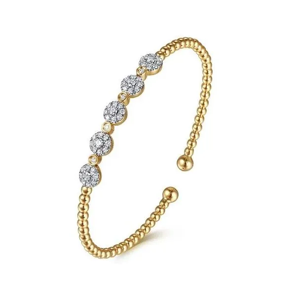 Gabriel & Co 14Kt Diamond Bangle Bracelet Image 3 Victoria Jewellers REGINA, SK