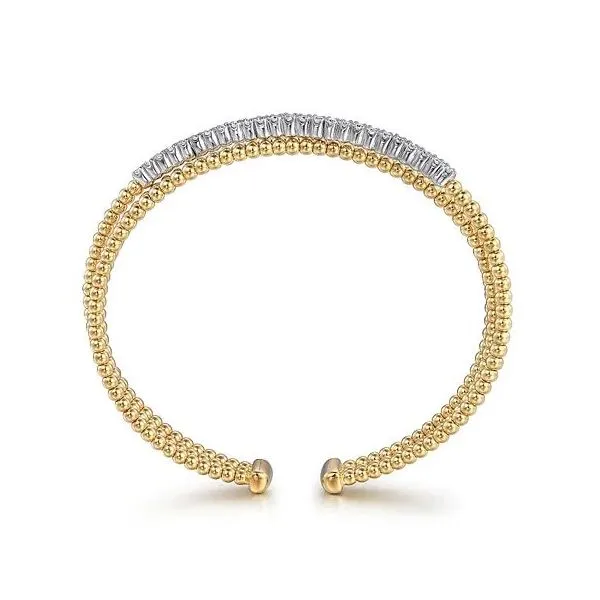 Gabriel & Co Criss Cross Diamond Bangle Bracelet Image 3 Victoria Jewellers REGINA, SK