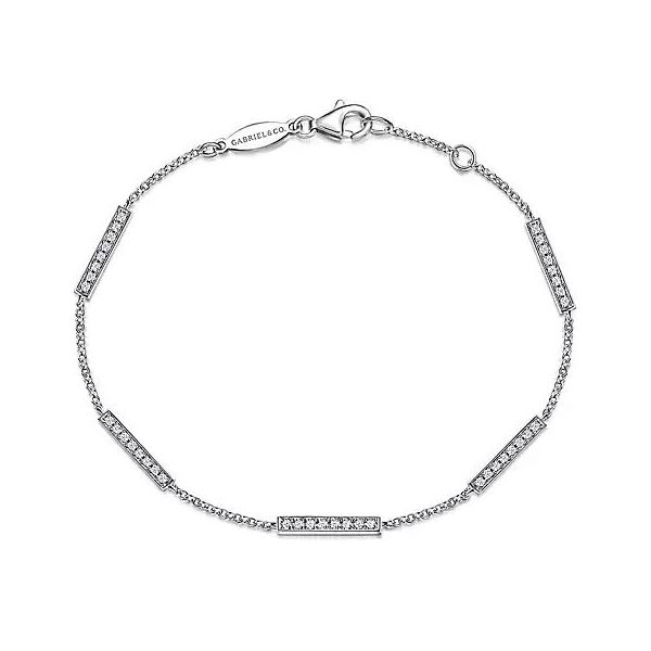 Gabriel & Co Chain Bracelet with Diamond Bars Victoria Jewellers REGINA, SK