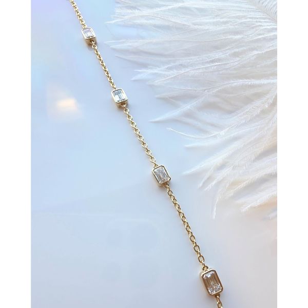 Station Tennis Bracelet with Emerald Cut Lab Grown Diamonds Victoria Jewellers REGINA, SK