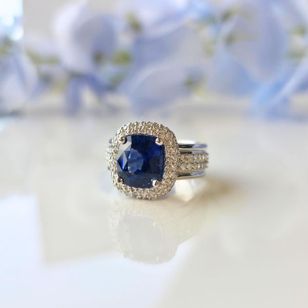 Custom Designed Sapphire and Diamond Ring Image 3 Victoria Jewellers REGINA, SK